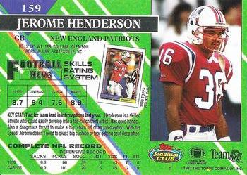 1993 Stadium Club - Super Bowl XXVIII Super Teams Exchange #159 Jerome Henderson Back