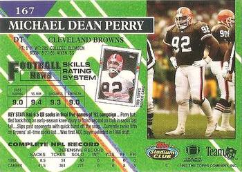1993 Stadium Club - Super Bowl XXVIII Super Teams Exchange #167 Michael Dean Perry Back