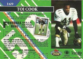 1993 Stadium Club - Super Bowl XXVIII Super Teams Exchange #169 Toi Cook Back