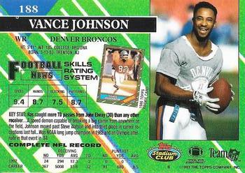 1993 Stadium Club - Super Bowl XXVIII Super Teams Exchange #188 Vance Johnson Back