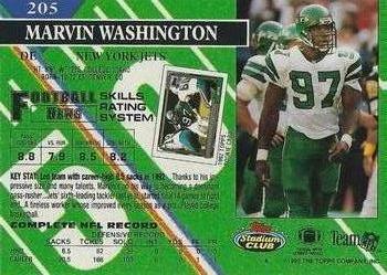 1993 Stadium Club - Super Bowl XXVIII Super Teams Exchange #205 Marvin Washington Back