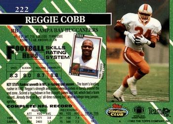 1993 Stadium Club - Super Bowl XXVIII Super Teams Exchange #222 Reggie Cobb Back