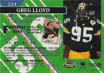 1993 Stadium Club - Super Bowl XXVIII Super Teams Exchange #224 Greg Lloyd Back