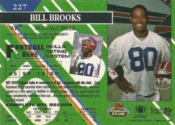 1993 Stadium Club - Super Bowl XXVIII Super Teams Exchange #227 Bill Brooks Back