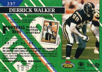 1993 Stadium Club - Super Bowl XXVIII Super Teams Exchange #237 Derrick Walker Back