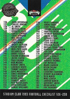1993 Stadium Club - Super Bowl XXVIII Super Teams Exchange #240 Checklist: 126-250 Front