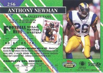 1993 Stadium Club - Super Bowl XXVIII Super Teams Exchange #256 Anthony Newman Back