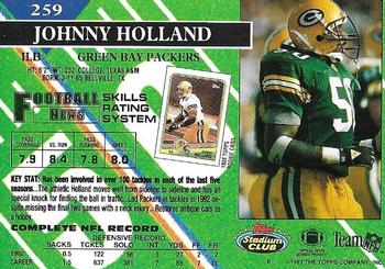 1993 Stadium Club - Super Bowl XXVIII Super Teams Exchange #259 Johnny Holland Back