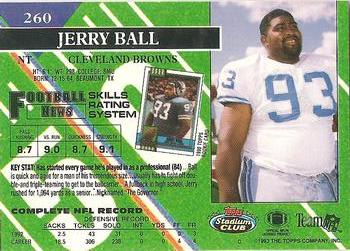 1993 Stadium Club - Super Bowl XXVIII Super Teams Exchange #260 Jerry Ball Back