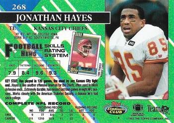 1993 Stadium Club - Super Bowl XXVIII Super Teams Exchange #268 Jonathan Hayes Back