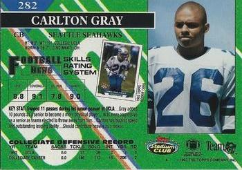 1993 Stadium Club - Super Bowl XXVIII Super Teams Exchange #282 Carlton Gray Back