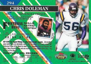 1993 Stadium Club - Super Bowl XXVIII Super Teams Exchange #294 Chris Doleman Back