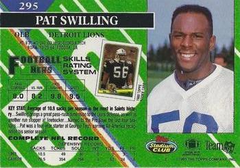 1993 Stadium Club - Super Bowl XXVIII Super Teams Exchange #295 Pat Swilling Back