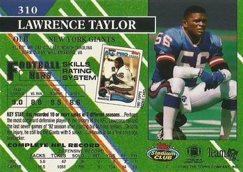 1993 Stadium Club - Super Bowl XXVIII Super Teams Exchange #310 Lawrence Taylor Back