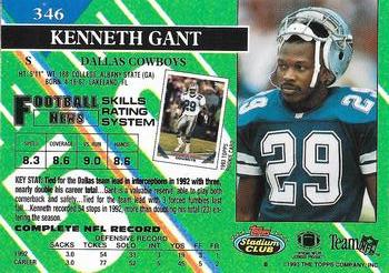 1993 Stadium Club - Super Bowl XXVIII Super Teams Exchange #346 Kenneth Gant Back