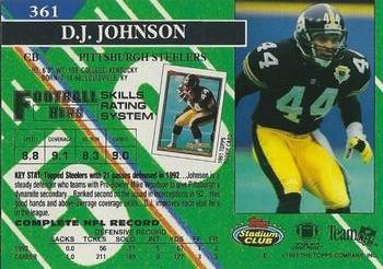 1993 Stadium Club - Super Bowl XXVIII Super Teams Exchange #361 D.J. Johnson Back