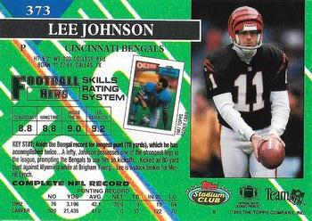 1993 Stadium Club - Super Bowl XXVIII Super Teams Exchange #373 Lee Johnson Back