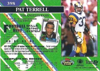 1993 Stadium Club - Super Bowl XXVIII Super Teams Exchange #398 Pat Terrell Back