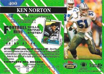 1993 Stadium Club - Super Bowl XXVIII Super Teams Exchange #400 Ken Norton Back