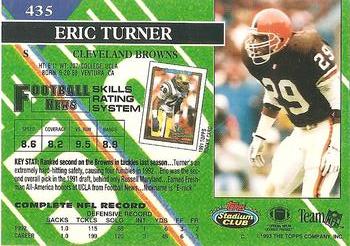 1993 Stadium Club - Super Bowl XXVIII Super Teams Exchange #435 Eric Turner Back