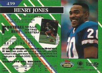 1993 Stadium Club - Super Bowl XXVIII Super Teams Exchange #439 Henry Jones Back