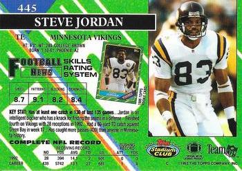 1993 Stadium Club - Super Bowl XXVIII Super Teams Exchange #445 Steve Jordan Back