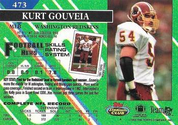 1993 Stadium Club - Super Bowl XXVIII Super Teams Exchange #473 Kurt Gouveia Back