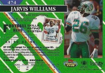 1993 Stadium Club - Super Bowl XXVIII Super Teams Exchange #474 Jarvis Williams Back