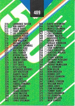 1993 Stadium Club - Super Bowl XXVIII Super Teams Exchange #489 Checklist: 251-375 Back