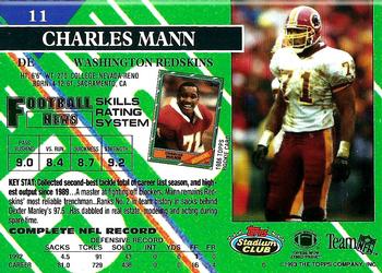 1993 Stadium Club #11 Charles Mann Back