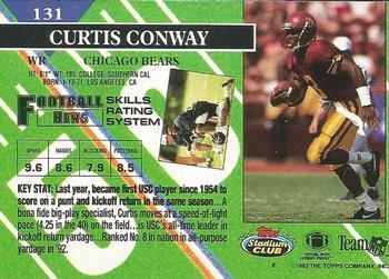 1993 Stadium Club #131 Curtis Conway Back