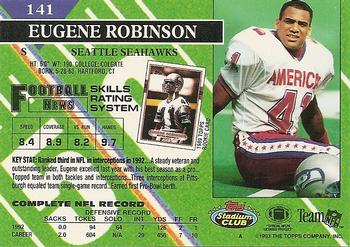 1993 Stadium Club #141 Eugene Robinson Back