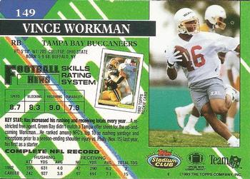 1993 Stadium Club #149 Vince Workman Back