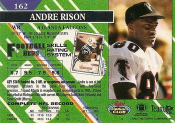 1993 Stadium Club #162 Andre Rison Back