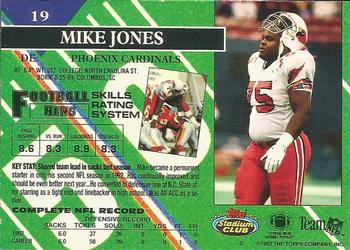 1993 Stadium Club #19 Mike Jones Back