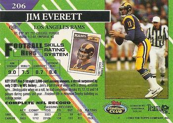 1993 Stadium Club #206 Jim Everett Back