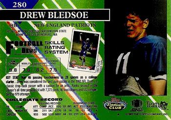 1993 Stadium Club #280 Drew Bledsoe Back