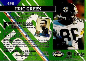1993 Stadium Club #430 Eric Green Back