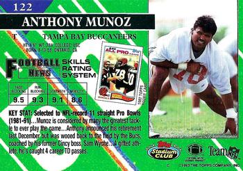 1993 Stadium Club #122 Anthony Munoz Back