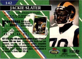 1993 Stadium Club #142 Jackie Slater Back