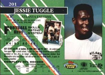 1993 Stadium Club #201 Jessie Tuggle Back