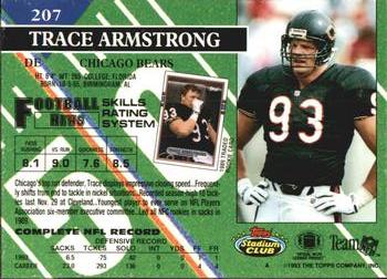 1993 Stadium Club #207 Trace Armstrong Back
