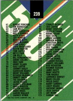 1993 Stadium Club #239 Checklist: 1-125 Back