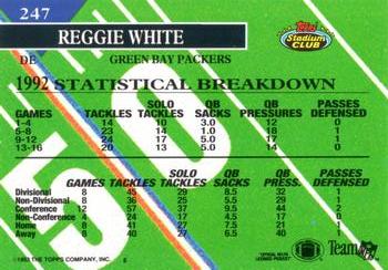 1993 Stadium Club #247 Reggie White Back