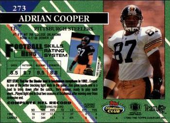 1993 Stadium Club #273 Adrian Cooper Back