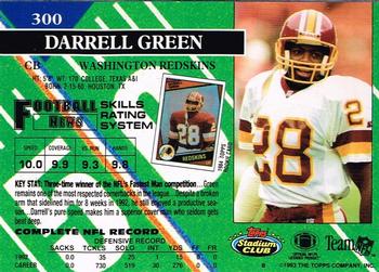 1993 Stadium Club #300 Darrell Green Back