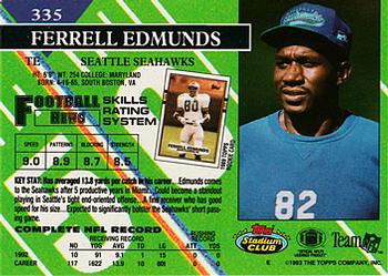 1993 Stadium Club #335 Ferrell Edmunds Back