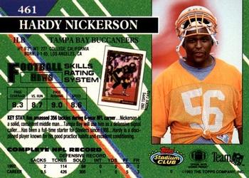 1993 Stadium Club #461 Hardy Nickerson Back