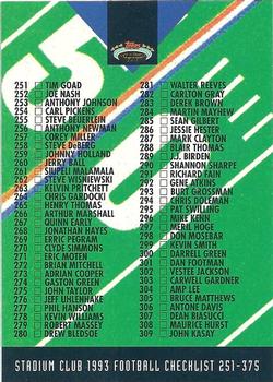 1993 Stadium Club #489 Checklist: 251-375 Front