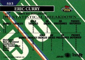 1993 Stadium Club #503 Eric Curry Back